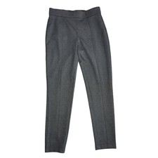 ANNE KLEIN Women's Classy Luxury Charcoal Herringbone Stretch Dress Pants Size 6