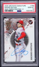2025 Topps Archives Signature Series Shohei Ohtani #189 PSA 10 /1