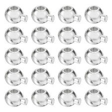 20Pcs, Crimp Beads for Jewelry Making 3.5mm Spacer Bead Cover Silver White