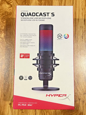 HyperX QuadCast S USB Condenser Microphone RGB Lighting for PC, PS4, PS5 Black 
