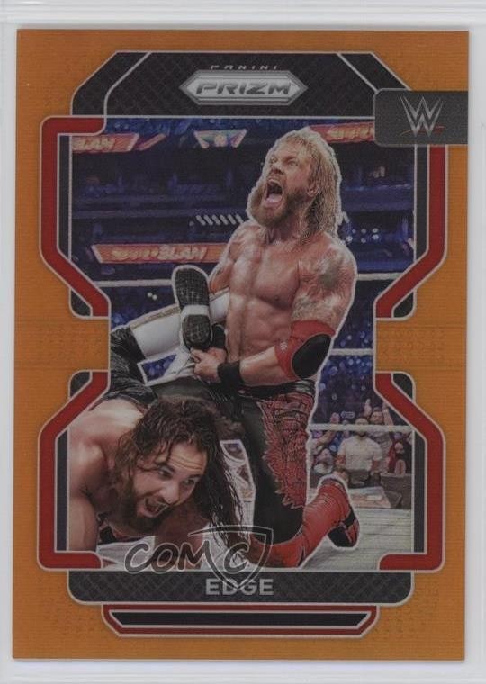 2022 Panini Prizm WWE Orange Prizm 1/99 Edge #164 jg3