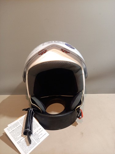 Casco de moto NZI Vintage II Evo, color crema, talla S#235. - Imagen 2 de 6