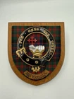 Vintage Old Scottish Clan Macdonald Breavheart Tartan Plaque Crest Shield