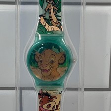 Vintage Fantasma Disney The Lion King Hologram Watch Simba Timon Pumbaa Green