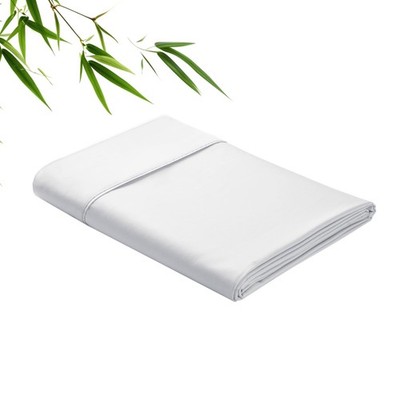 Zaizaihome Bamboo Viscose Flat Sheets Only 400 Thread Count Sateen Weave King