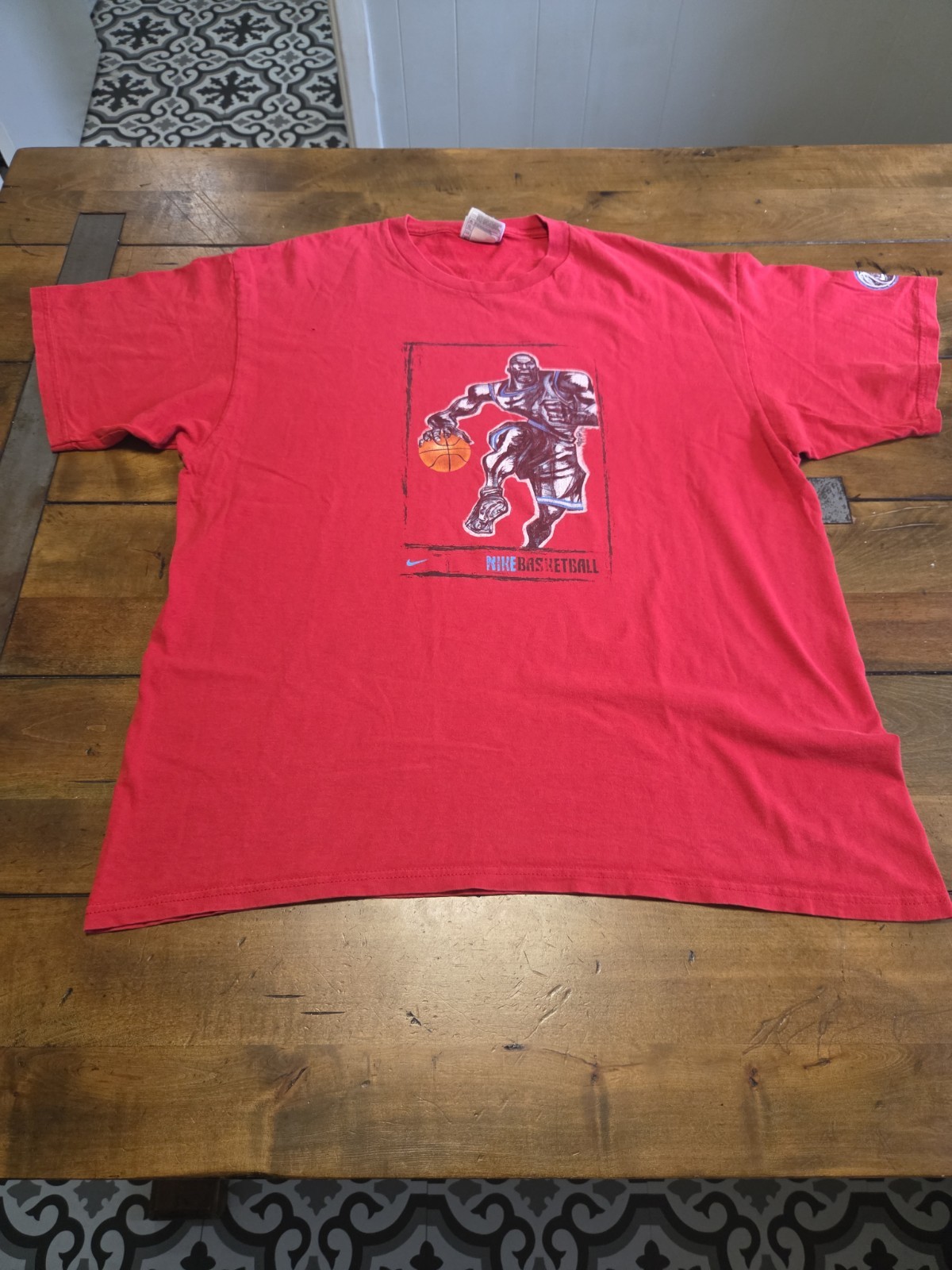 Vtg 1999 Nike Vince Carter Basketball T Shirt Sleeve Graphic Print Red Large L image 6