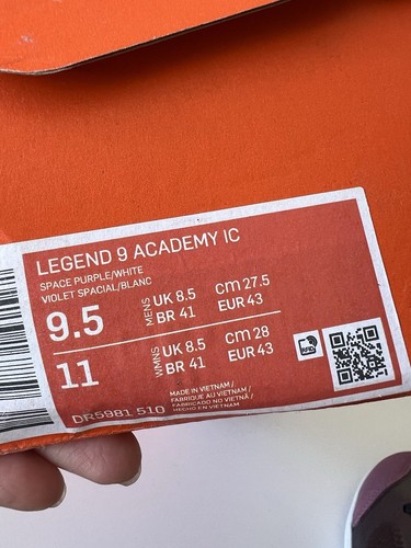 Nike Legend 9 Academy IC Shoe Unisex Size UK 8.5 - Picture 11 of 12