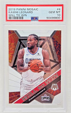 2019 Mosaic Will To Win KAWHI LEONARD Basketball Card PSA 10 GEM MINT