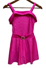 Revolution Dancewear Dress Women  s SA Pink Sleeveless Sparkle Belted Lined