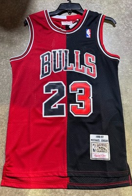 Chicago Bulls Michael Jordan # 23 Jersey Red Black Split | eBay