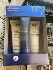 No 7 Facial Serum/Day Cream/Night Cream 3-Pc Travel Size Set Face/Neck Restore