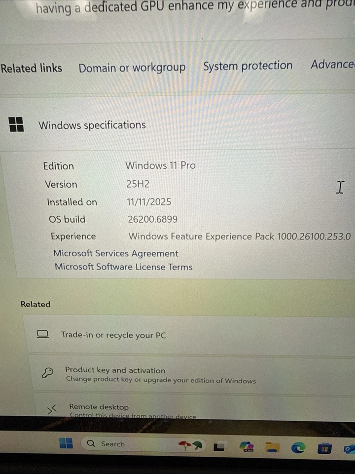 Surface Pro 6 1796 i7-8650U 1.9GHz 16GB RAM 512GB SSD 12.3" Táctil Win 11 Pro Foto 3 de 4