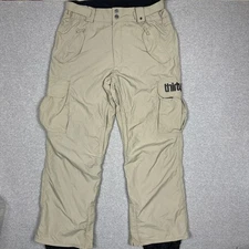 Thirty Two Blahzay Pants Mens Size Large Beige Ski Snowboarding Cargo FLAW