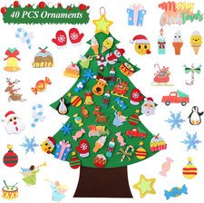 Felt Christmas Tree - 3.5 FT Wall Felt Christmas Tree for Kids with 40 Pcs Ornam