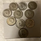 John F Kennedy 1965-1969 Half Dollars 40% Silver Face Value $5 Lot of 10
