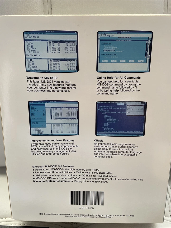 TANDY MS-DOS 5.0 Upgrade System on 5.25" & 3.25 Floppy Disks Rare Vintage CPU - Image 3 of 4