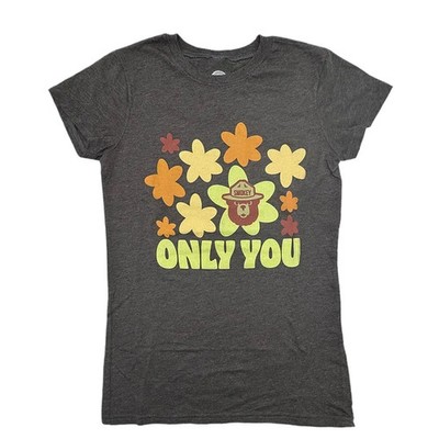 Smokey The Bear Juniors Only You Charcoal Heather Shirt NWT Large