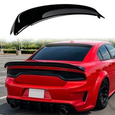 For 2015-2023 Dodge Charger Redeye Style Highkick Trunk Spoiler Wing Gloss Black For 2015-2023 Dodge Charger Redeye Style Highkick Trunk Spoiler Wing Gloss Black