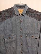 Vintage Mens Levi's Modern Authentics 90's Denim Shirt Size Medium Button Up
