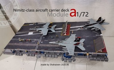 Nimitz Aircraft Carrier Deck Model Aircraft Carrier Deck 1/72 Scale Toy Model