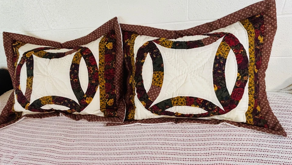 JC PENNEY HOME QUILTED PILLOW SHAM STANDARD PATCHWORK Multicolor COTTAGE - Image 2 of 4