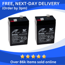 TWO × 6V 4.5Ah Replacement Batteries – Kids Ride-On Audi TT RS Sports Car
