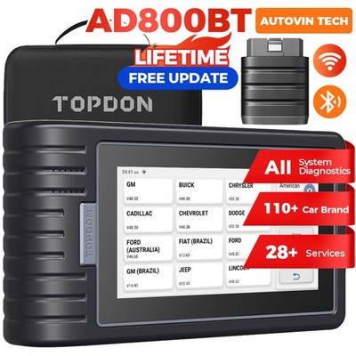 TOPDON AD800BT   Full System OBD2 Scanner, Free Updates for Life
