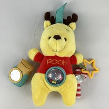 Disney Baby Winnie The Pooh Holiday Activity Toy Plush Stuffed Lovey Rattle