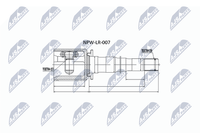 NTY NPW-LR-007 Gelenksatz, Antriebswelle Vorne Links FüR Land Rover