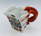 Antique ROYAL BAYREUTH Porcelain Gambling Cards DEVIL Satan Pitcher Creamer — photo 6