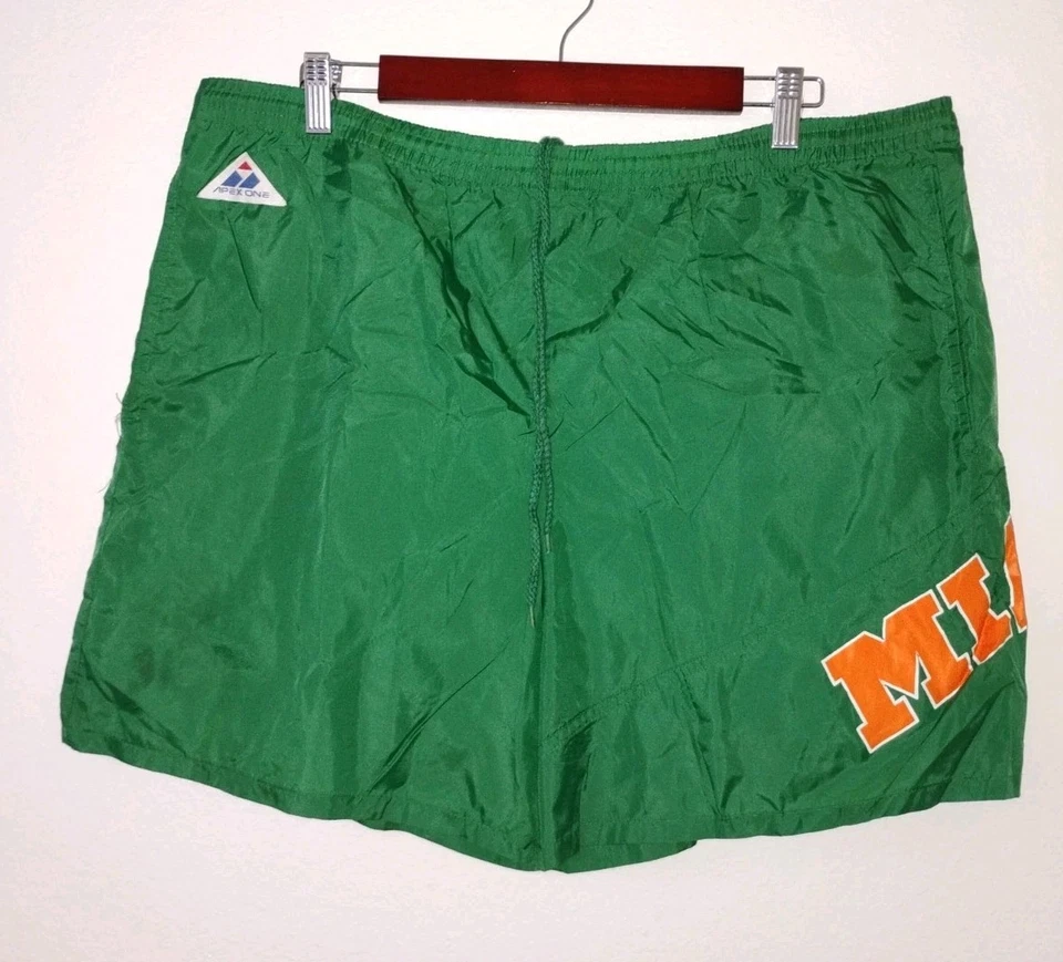 Vintage University of Miami Hurricanes Nylon Shorts Men's Large 36-38 - Image 3 of 4
