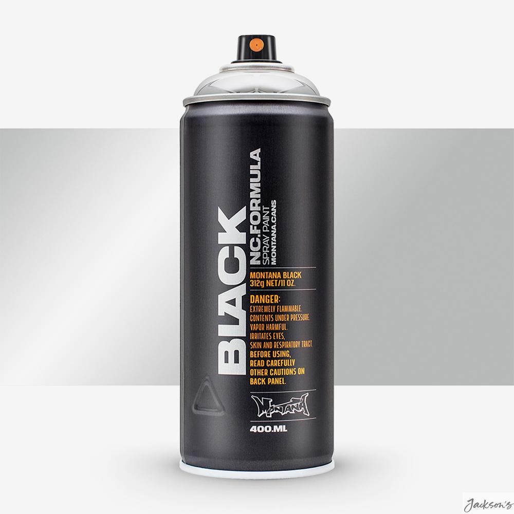 Montana Black Spray Paint Silver 400ml Aerosol For Art Graffiti DIY