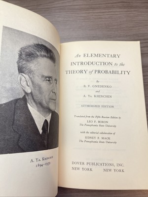 An Elementary Introduction to the Theory of Probability Paperback