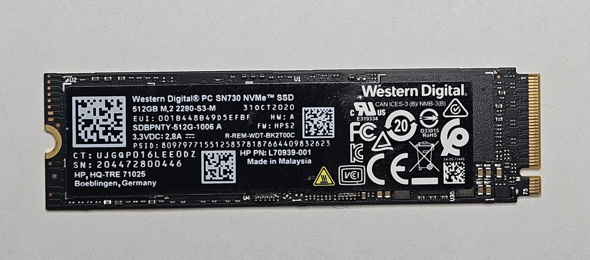 Western Digital PC SN730 512GB M.2 Non-SED Internal SSD (SDBPNTY