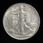 1943 United States Walking Liberty Half Dollar Silver Coin 50C Uncirculated