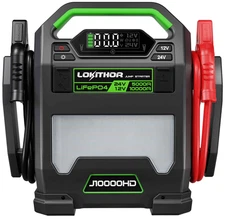 Lokithor J10000HD Semi Truck Jump Starter Kit LiFePo4 12V/10000Amp & 24V/5000Amp