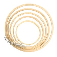 5 Pieces Embroidery Hoops Bamboo Circle Cross Stitch Hoop Ring 5 inch to 10 i...