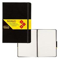 Idena Notizbuch 80G/M² Liniert Schwarz Din A5 192 Seiten 209284