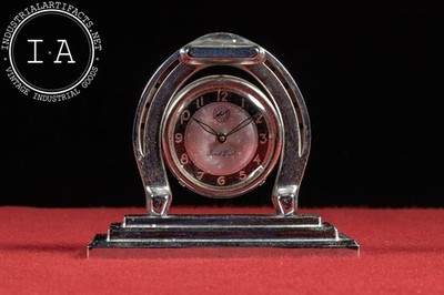 Vintage Chrome-Plated Horseshoe Clock by Lux | eBay