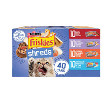 Purina Friskies Shreds Gravy Variety Pack, Wet Cat Food, 5.5 oz Cans, 40 Pack 2.38 per gallon
