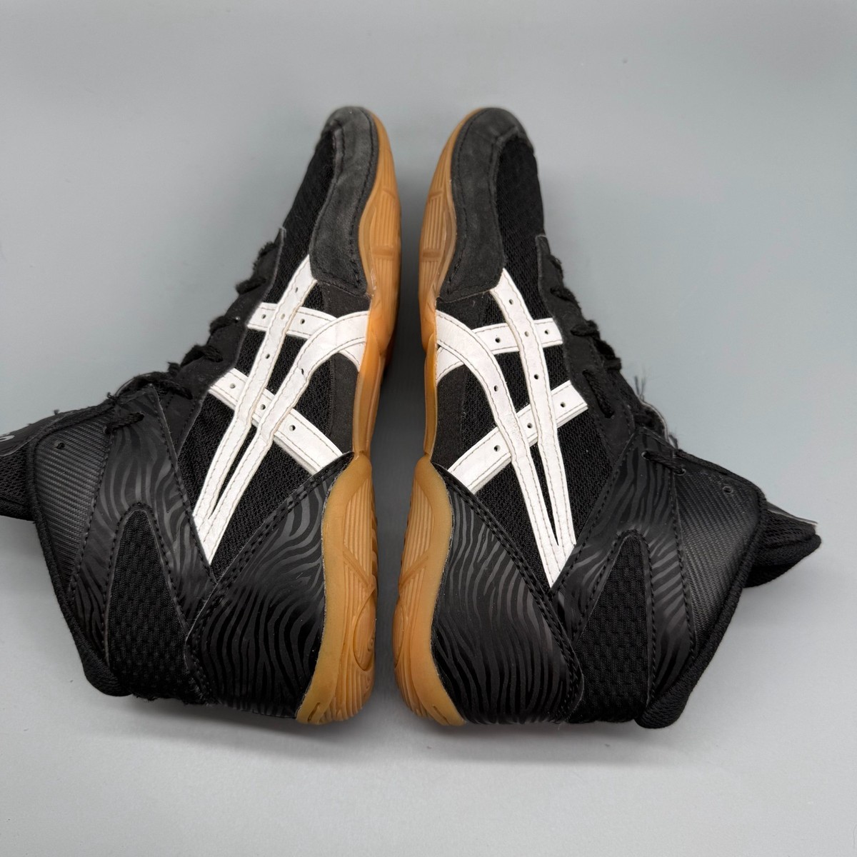 ASICS Matflex 7 Men\'s 9 Black White Lace-Up Athletic Wrestling Shoes Mid Top Amazon.com | ASICS Men main image 2