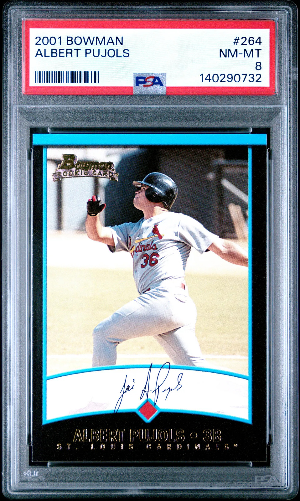 2001 Bowman Albert Pujols #264 PSA 8