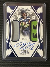 2025 Flawless TYLER LOCKETT #09/10 Dual Patch Logo Auto SEATTLE SEAHAWKS