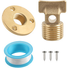 1/2 NPT Solid Brass Marine Drain for Boats Garboard Drain and Abdic
