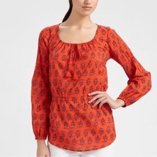 Tory Burch Evelina Tunic Floral Print Blouse Women’s Sz 2