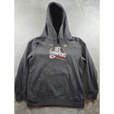 Fanatics Kansas City Chiefs Hoodie Womens L Sweatshirt AFC Champions Fleece