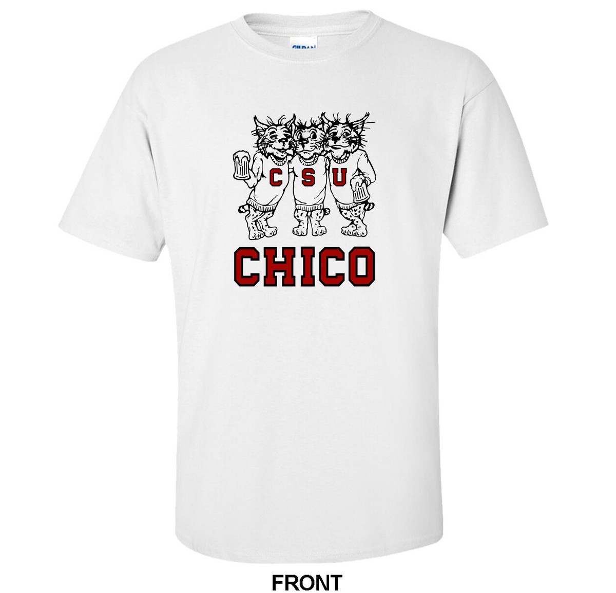 Vintage Chico State Drinking Wildcats Logo 1980