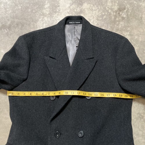 Austin Arnold Of England Coat Mens Size 42 Gray Double Breasted Gray Wool Blend - Picture 3 of 13