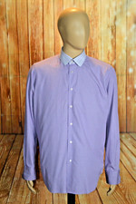 Robert Graham Purple Geometric Long Sleeve Button Up Dress Shirt Sz 16