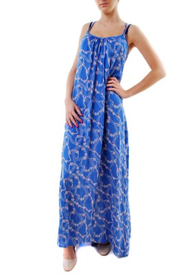 Wildfox Damen Margarette Maxi Blumen Kleid Blau Größe S UVP Eur 175 BCF73 |  eBay